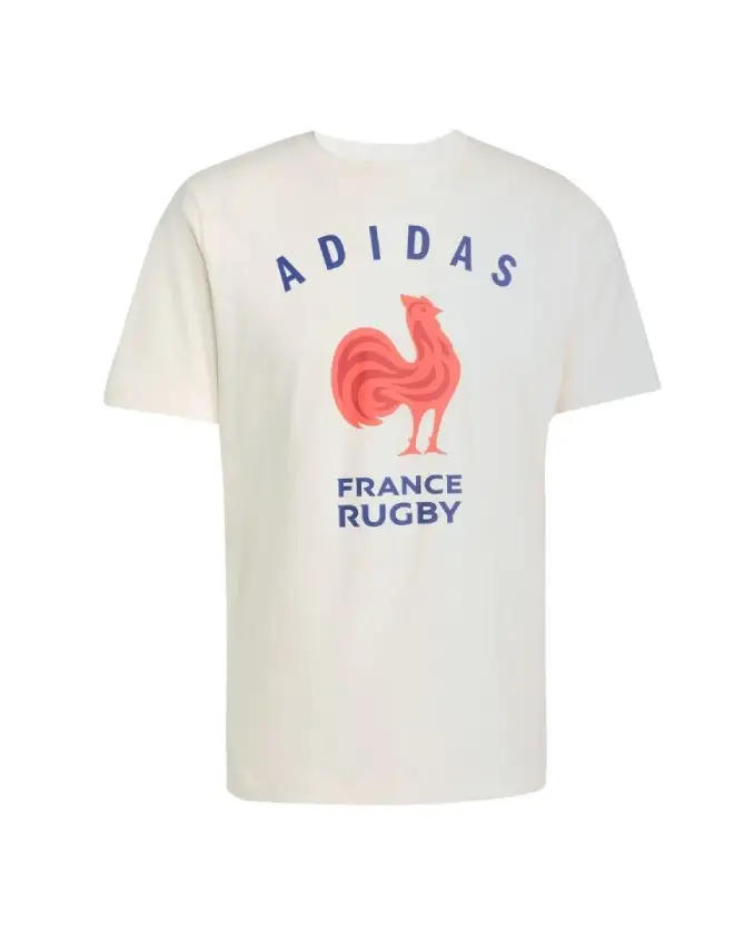 Tee shirt Adidas France rugby coton blanc