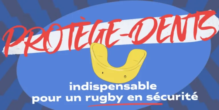 vsuel qui vante le caractère du protège dents au rugby