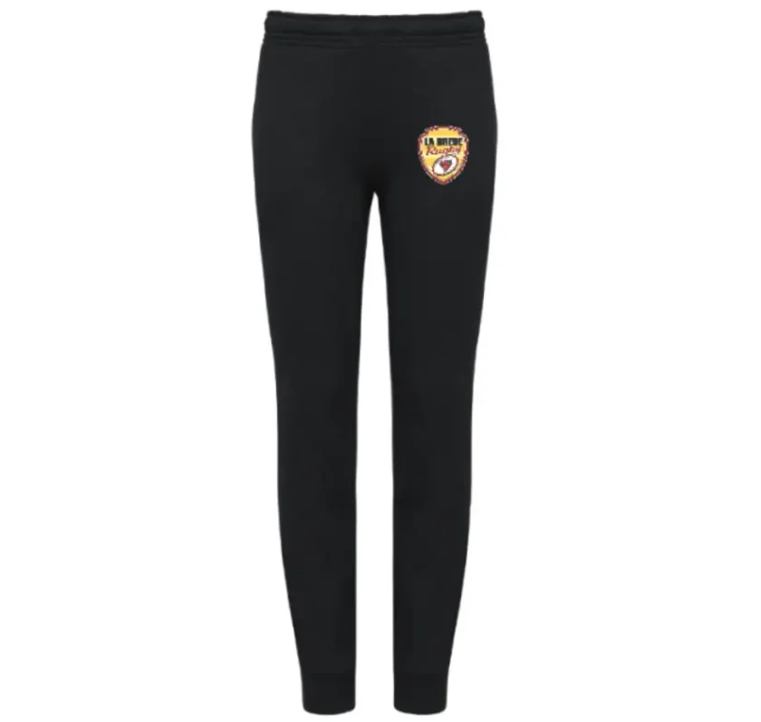 Pantalon junior La Brède Rugby noir pour enfant avec intérieur molleton et logo du club floqué